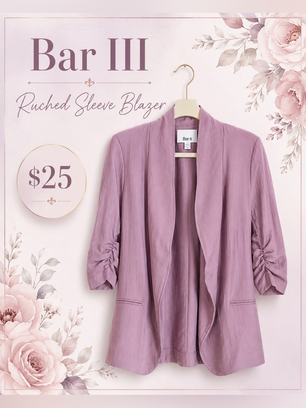 Bar111 Blazer rushed sleeves  !( also have hot pink maxi skirt )